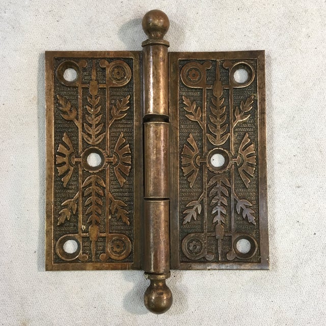 Antique Victorian Eastlake Brass Door Hinge Chairish