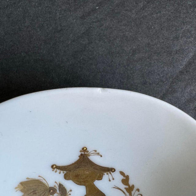 Rosenthal Rosenthal Bjorn Wiinblad Quatre Couleurs Trinket Dishes Small Gold Hand Painted Catchall Jewelry Tray For Sale - Image 4 of 12