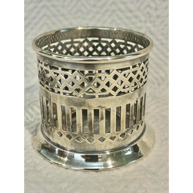 Vintage Wilcox 6812 Art Deco Silver Plate Condiment Holder or Jar Sleeve For Sale - Image 10 of 10