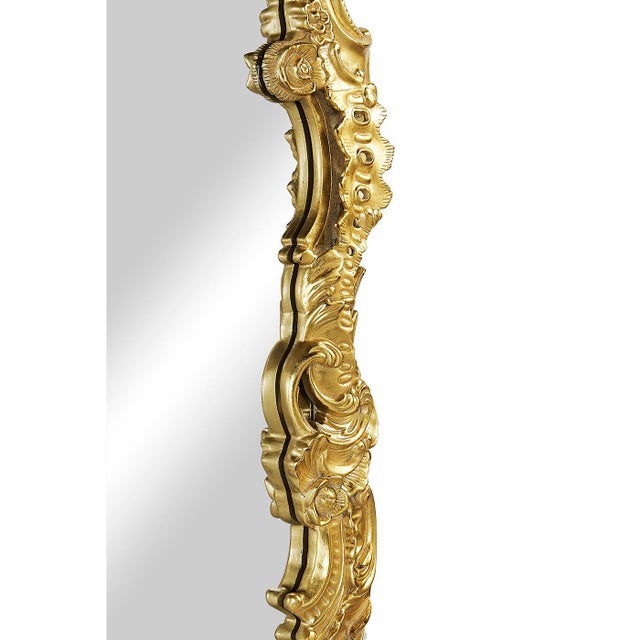 2020s Rococo Carved Giltwood Mirror For Sale - Image 5 of 9