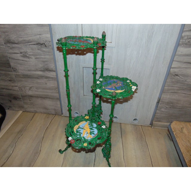 Antique Industrial German Brass Garden Table For Sale - Image 9 of 10