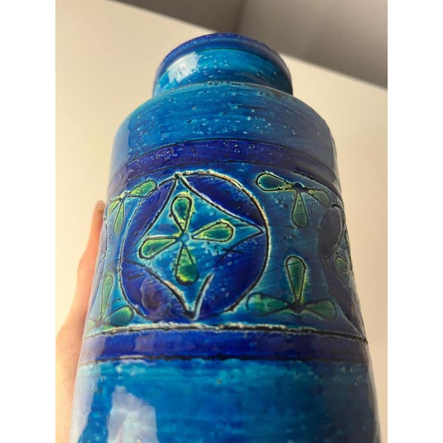 Azul Rimini Vase by Aldo Londi for Bitossi For Sale - Image 10 of 11