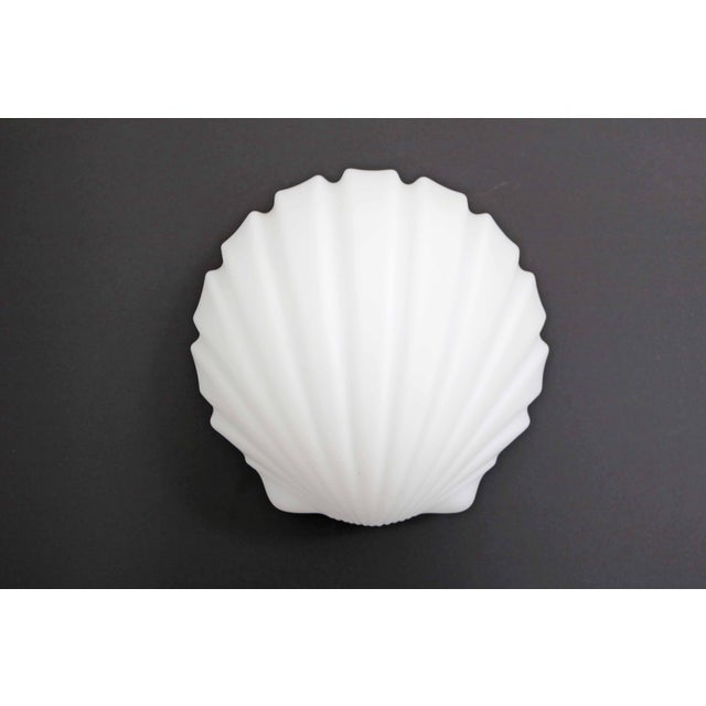 Shell Wall Lamp in Opal Glass from Glashütte Limburg, 1970s For Sale - Image 11 of 11