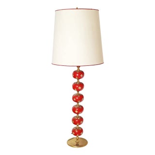Swedish Modern Red Floor Lamp from Stilarmatur Tranås, 1960s For Sale
