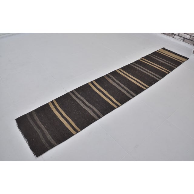 Turkish Kurdish Vintage Stripe Kilim For Sale - Image 3 of 10