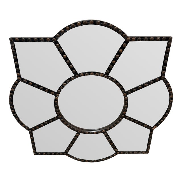 Medieval Revival Style Flower Shaped Wall Mirror For Sale