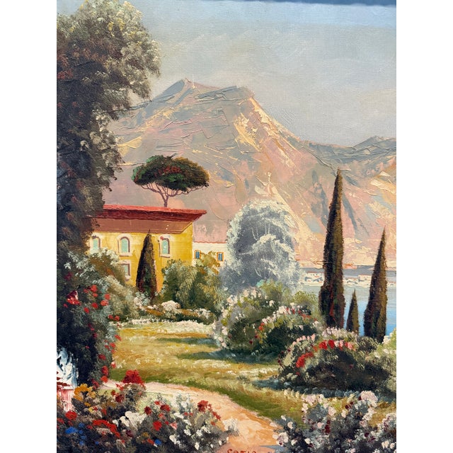 A charming painting of an Italian seaside town by Carlo Ciappa (Italian, 1890-1970). Acquired at the famous Marshall...