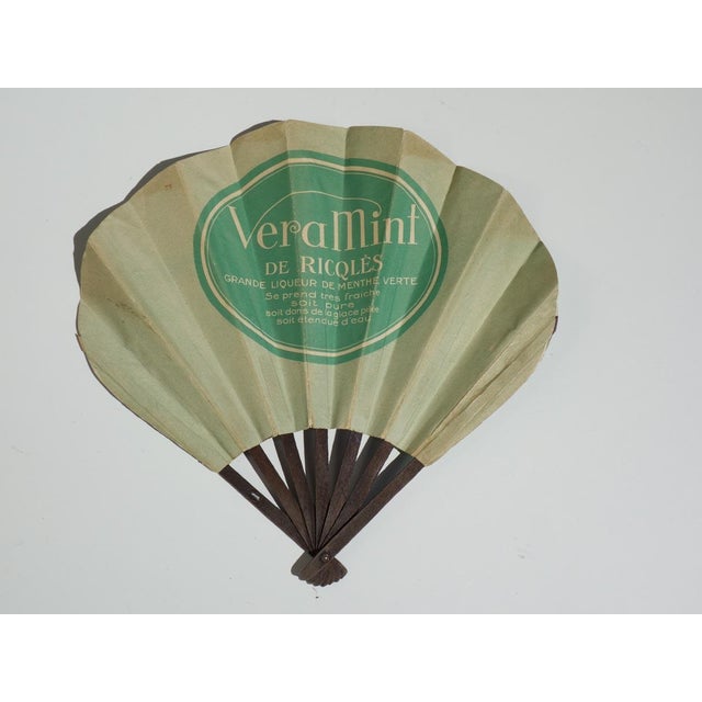 Art Deco Belle Epoque Hand Fans with Casino Advertising Graphic, Paris, France, Early 1900s, Set of 4 For Sale - Image 11 of 12