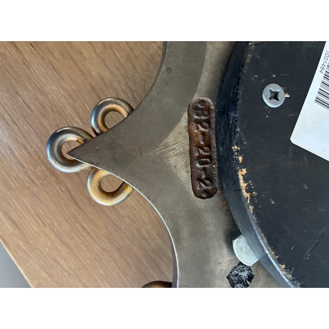 Vintage Industrial Wall Mirror For Sale - Image 11 of 13