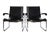 Set of B35 Lounge Chairs in Black by Marcel Breuer for Thonet For Sale