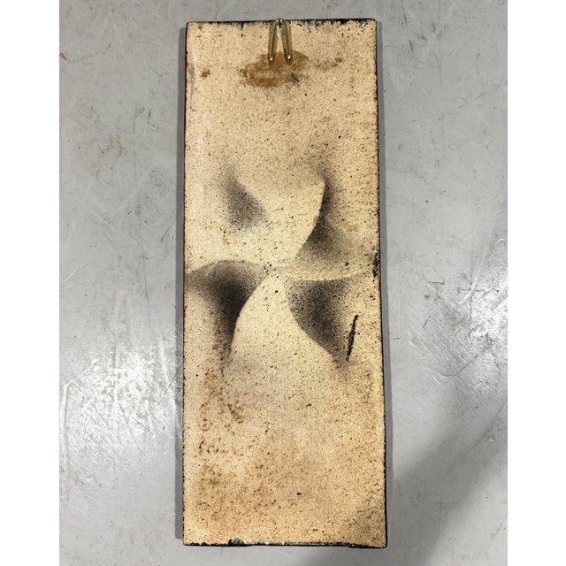 Red Vintage Ceramic Wall Decoration, 1960s For Sale - Image 8 of 10