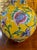 Mid Century Italian Yellow Glazed Ceramic Lamp With Birds and Flowers - Signed For Sale - Image 4 of 8