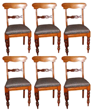 Antique Dining Chairs, Set of 6