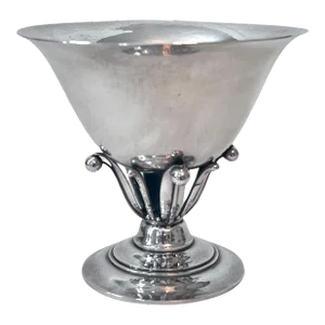 Georg Jensen Style Danish Sterling Siver Bowl 17 B Designed by Johan Rohde