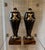 Art Deco Black and Silver Vases on Marble Bases, 1920s, Set of 2 For Sale - Image 3 of 5