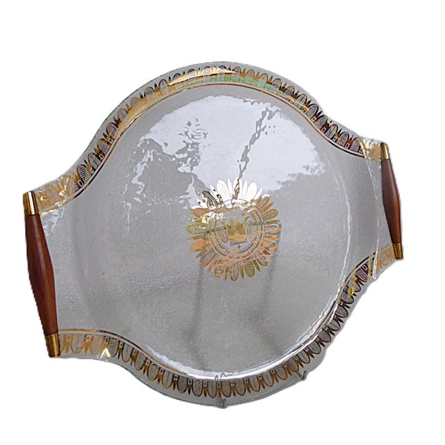 1960s 1960s Decorative Mid Century Glass Serving Platters by Georges Briard and Colony - a Pair For Sale - Image 5 of 13