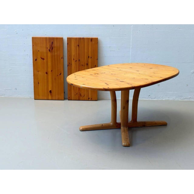 Mid-Century Modern Extendable Dining Table in Pine from Dyrlund, Denmark, 1980s For Sale - Image 3 of 16