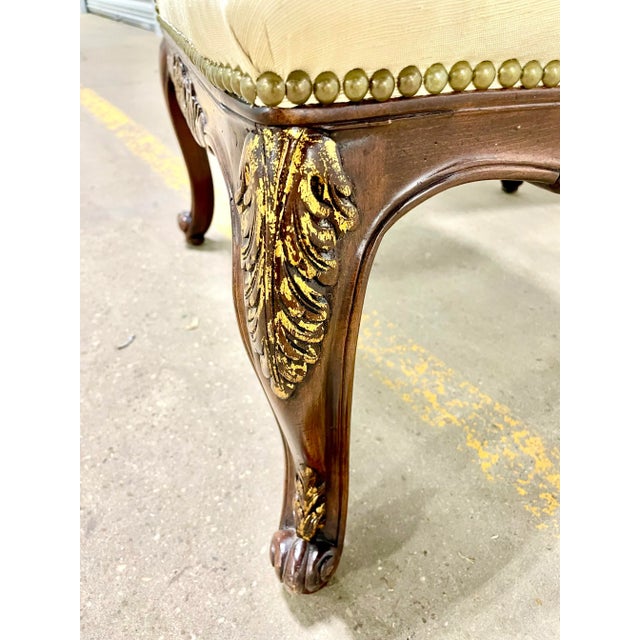 Cream Dennis & Leen for William Switzer Large Louis XV Fauteuils- A Pair For Sale - Image 8 of 11