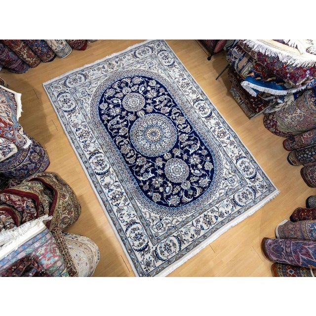 300x205cm hand-knotted Nain Kashmari 12La Middle Eastern rug with sieve | Knot density: 12La (approx. 250.000 knots/sqm) |...