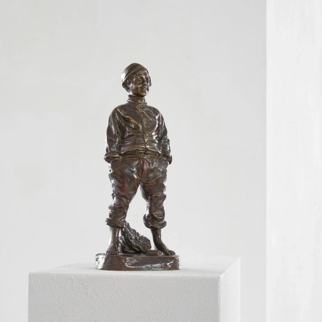 Bronze Sculpture of a Boy by Josép Cardona I Furró, 1920s For Sale - Image 4 of 10