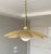 Pure Brass Handmade Pendant Light, Brushed Brass Flower Chandelier, Milk Glass Globe Pendant Lamp, Floral Lighting Fixture For Sale - Image 4 of 9