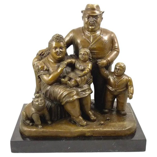 Family Sculpture, 20th Century, Bronze For Sale - Image 9 of 9