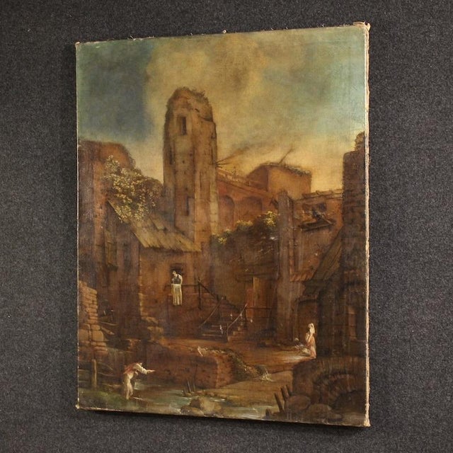 Landscape Composition, 18th Century, Oil Painting on Canvas For Sale - Image 10 of 15