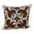 Crewel Work Embroidered Brown Bird Toss Pillow -1 For Sale