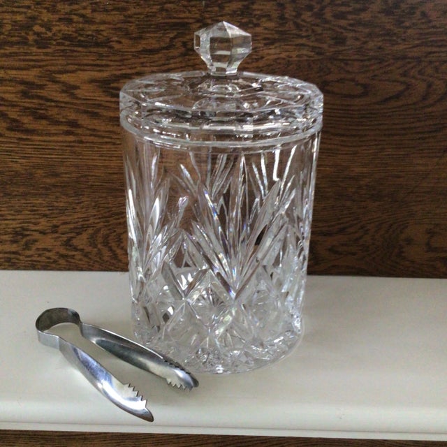 Biscuit Jar With Tongs Bohemia Czech Republic Cut Crystal For Sale - Image 13 of 13