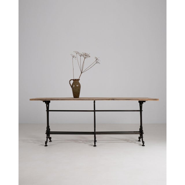 19th Century France Black Iron Console Table For Sale - Image 4 of 11