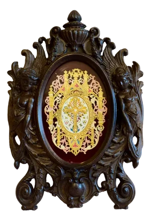 Antique Victorian French Black Photo Frame