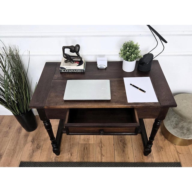 Antique Italian Walnut Desk, 1890s For Sale - Image 6 of 11