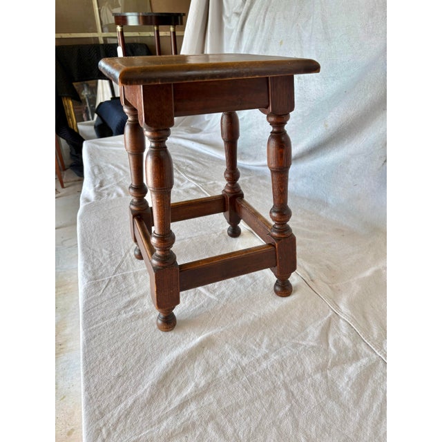 Early 20th Century French Walnut Stool For Sale - Image 4 of 12