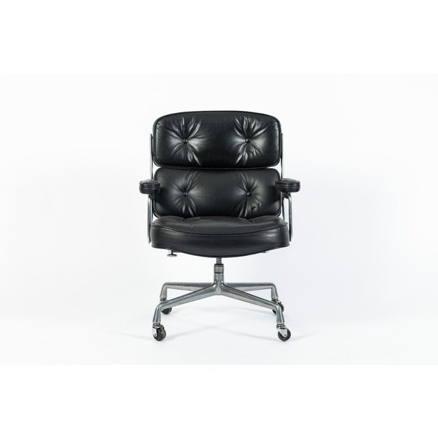 Eames Time Life Executive Chair Herman Miller Black Leather Office Chair 1981 For Sale - Image 18 of 18