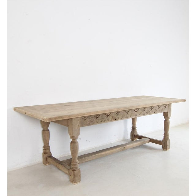 Gray 20th Century Spanish Country Oak Dining Table, 1930s For Sale - Image 8 of 18