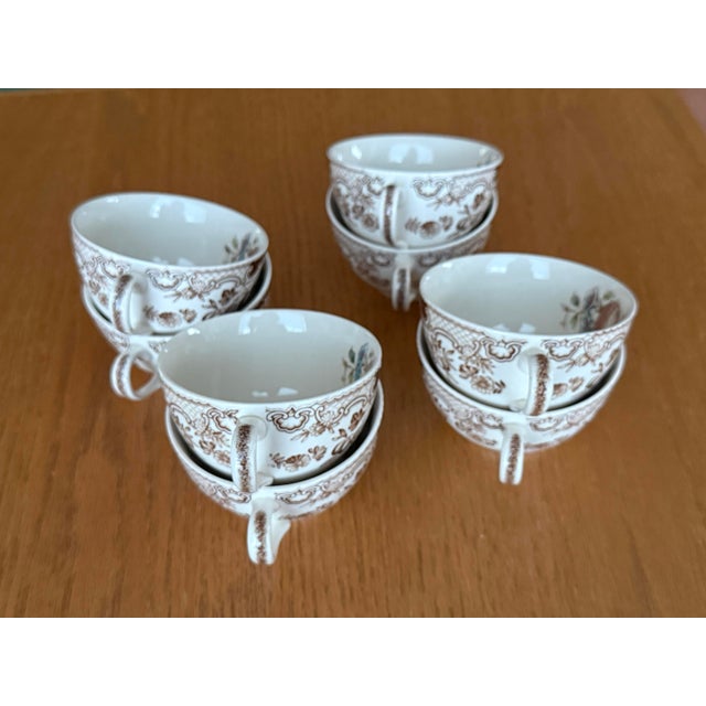 Ceramic Vintage Johnson Brothers Bros Windsor Ware Harvest Lovely Tea Cups - Set of 8 For Sale - Image 7 of 12