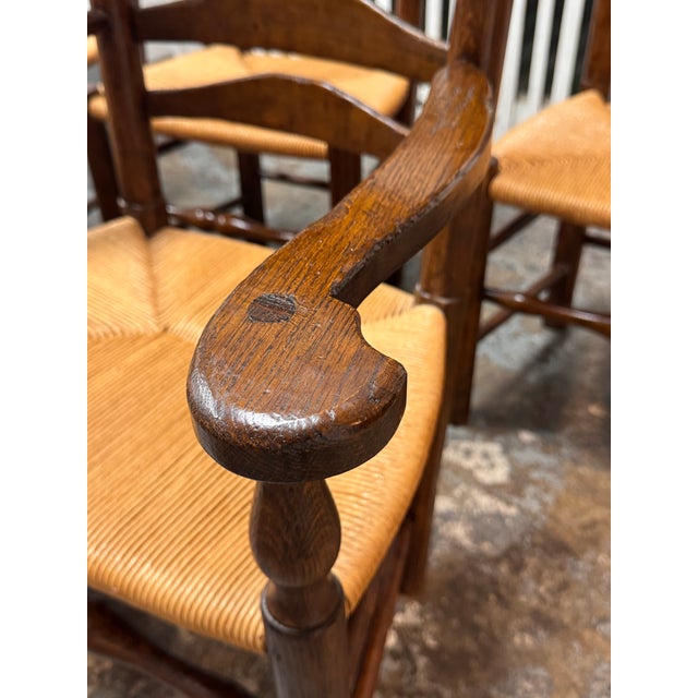 Collection Reproductions Ladder-Back Dining Chairs, Set of Twelve For Sale - Image 10 of 12