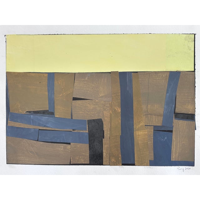 Discover the allure of contemporary art with this stunning 11x15" original collage painting, expertly crafted to bring...