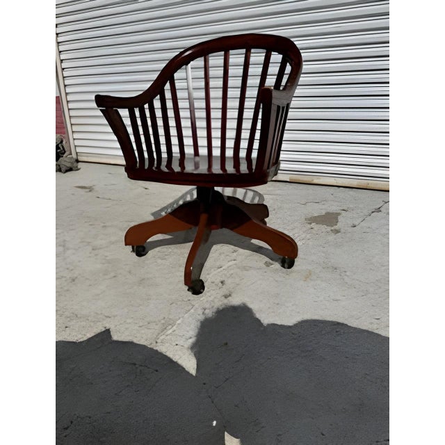 Windsor style swivel adjustable height desk chair Arm length - 23 Arm height -25 Seat height 16 1 quarter Height of chair...