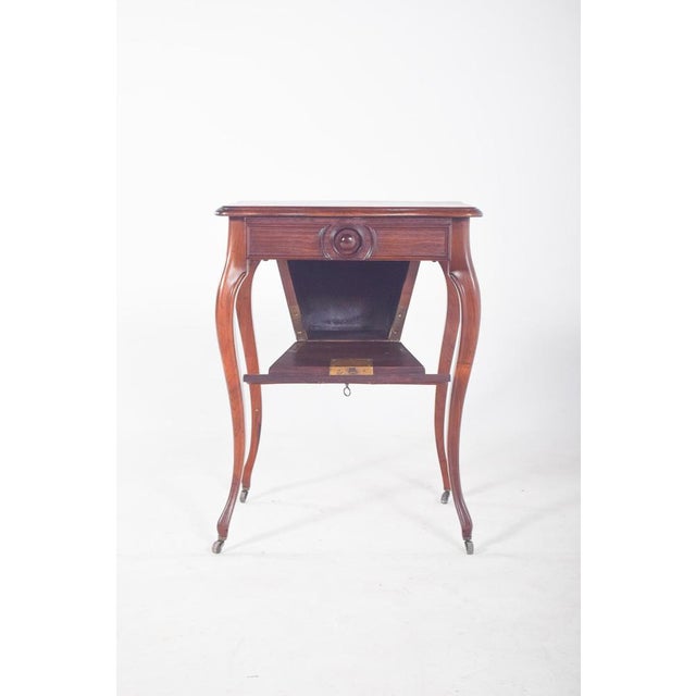 Brown English Rosewood Potty Table, 1890s For Sale - Image 8 of 10