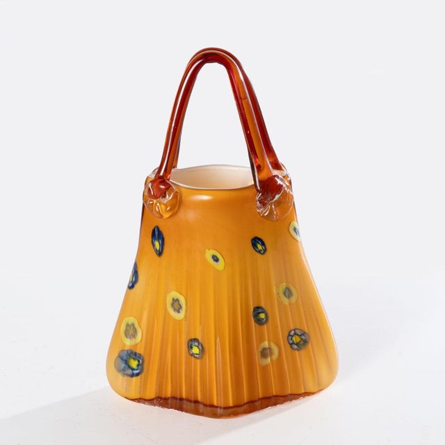 Vintage Art Glass Purse For Sale - Image 4 of 7