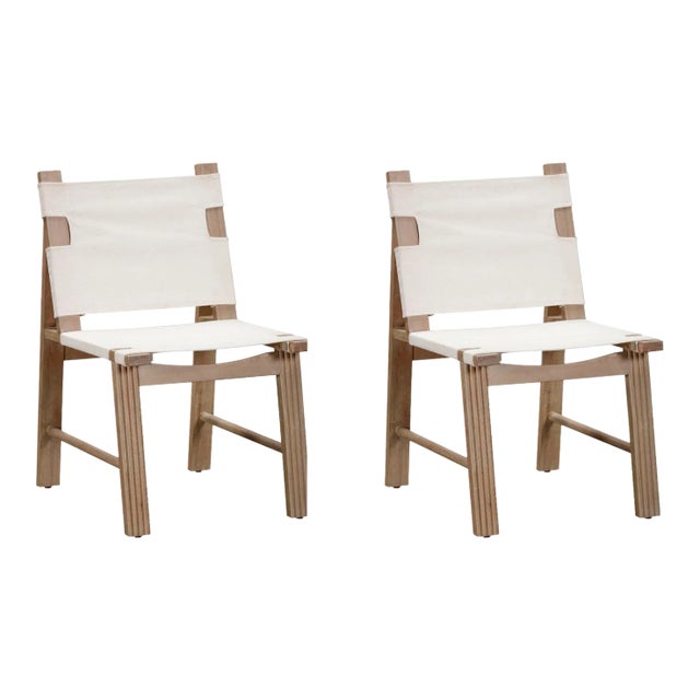 Cassie Cream Outdoor Dining Chair - Set of 2 For Sale