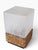 Wood Mid 20th Century Danish Modern Cork and Glass Table Lamp For Sale - Image 7 of 17