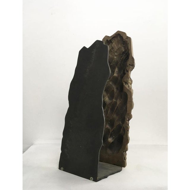 Vintage Italian Abstract Bronze Sculpture, 1979 For Sale - Image 9 of 18