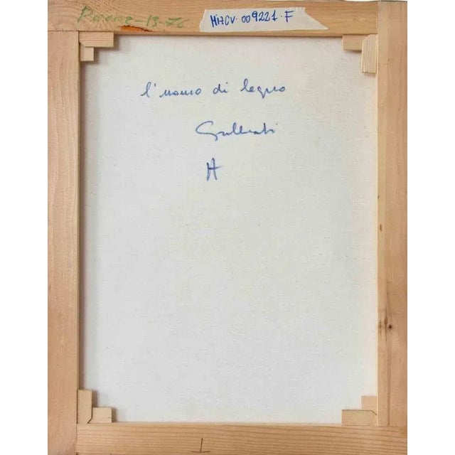 Alberto Gallerati, The Wooden Man, Oil on Canvas, 1970s For Sale - Image 4 of 5