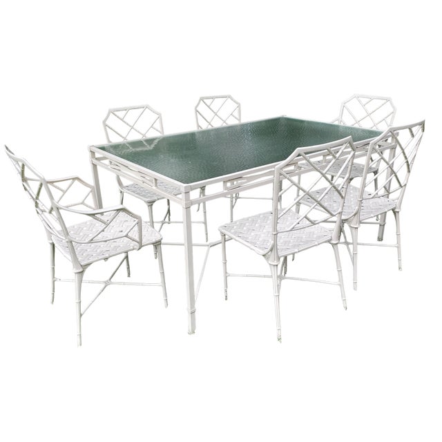 Metal 1980s Brown Jordan Calcutta 7-Piece Dining Set For Sale - Image 7 of 9