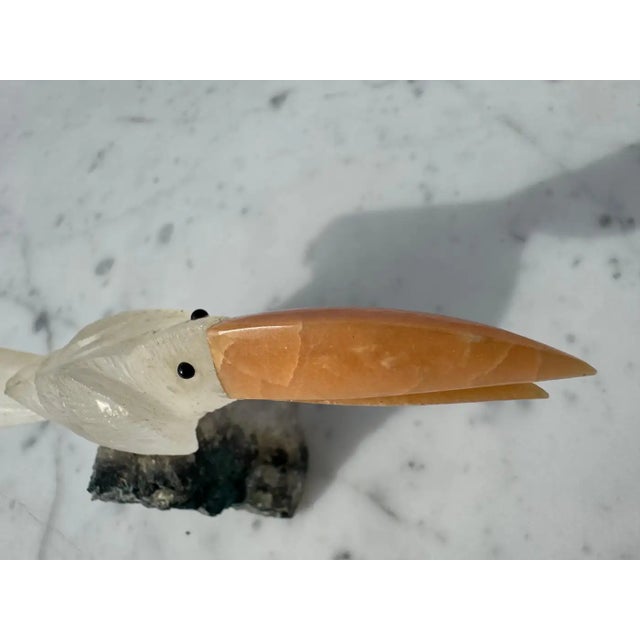 Late 20th Century Quartz Stone Toucan Parrot Perched on Amethyst Geode For Sale - Image 4 of 8