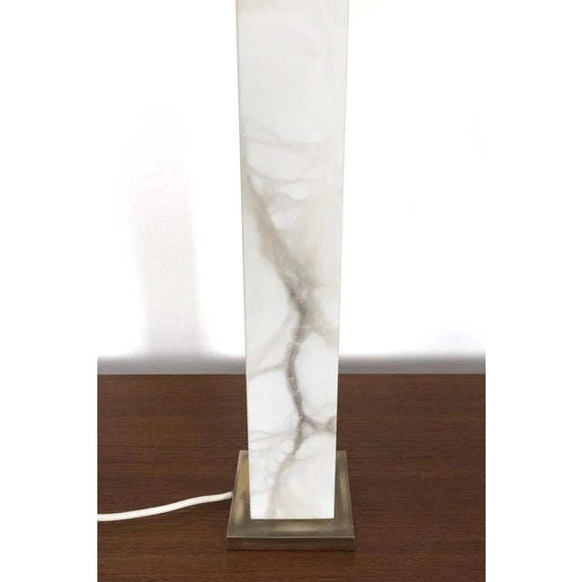 Vintage Brass & Marble Table Lamp For Sale - Image 3 of 8
