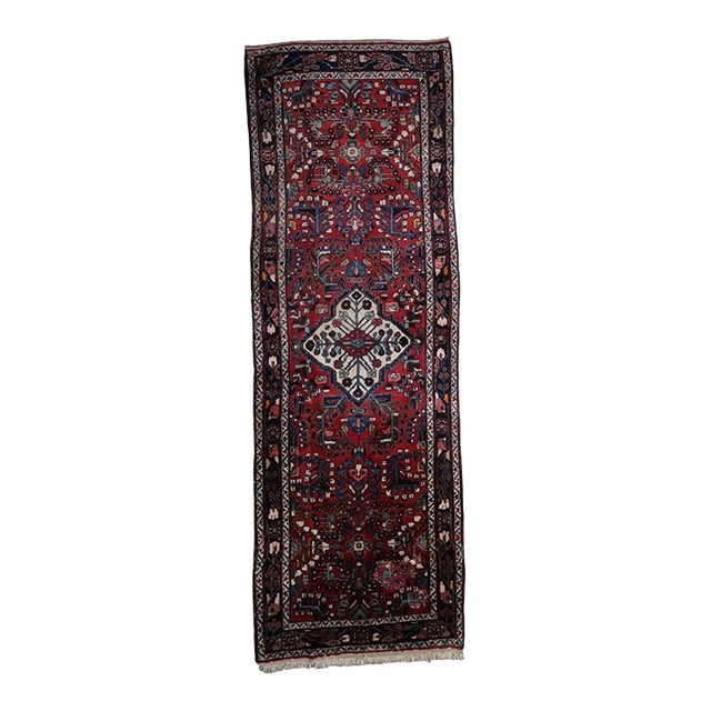 1920s, Antique Persian Hamadan Handmade Runner 3.5' X 9.9' For Sale