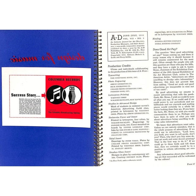 "A-D an Intimate Journal of Art Directors and Production Managers" June-July 1941 Leslie, Robert L. & Seitlin, Percy [Co-Editors] For Sale - Image 4 of 12